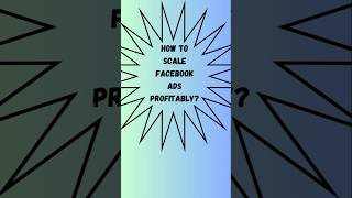 How to Scale Facebook Ads Profitably facebookads socialads socialmarketing [upl. by Suzzy]