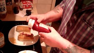 Marks REmarks Sausage Hot Dog with Cheese gherkin Onion Relish amp Ketchup [upl. by Yona]