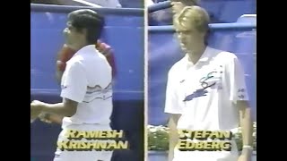 Stefan Edberg vs Ramesh Krishnan（1987 US Open） [upl. by O'Donnell]