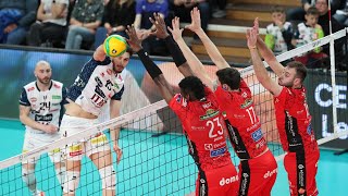 💥🏐 HIGHLIGHTS  Trentino ItasCucine Lube Civitanova 31 andata semifinale Champions League [upl. by Uhsoj]