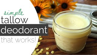 Our new Favorite Deodorant  DIY Tallow Deodorant  Homemade Natural Skincare [upl. by Ailyt]