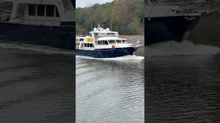 Marlow 78 Explorer passing us by greatloop boating boat [upl. by Retrak]