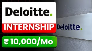 Deloitte Recruitment 2024 Offering Internship For Freshers  Internship For Freshers 2024 [upl. by Ahcorb]