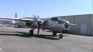 B25 Mitchell Engine Startup amp Taxi [upl. by Seaver]