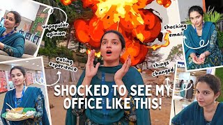 Shocking visual at my office Work from home cancelled Im back to office vlog office [upl. by Nolyad]