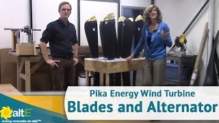 Pika Energy Wind turbine blades and alternator [upl. by Enelyad230]