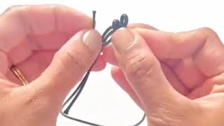 Quick and easy Sliding knot tutorial  how to make sliding knot on bracelets and necklaces easily [upl. by Tenej710]