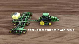 How To Set Up Seed Varieties And Rates  John Deere N500C Series Air Seeders [upl. by Shayn259]