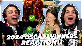 2024 Oscar Winners REACTION [upl. by Acirre358]