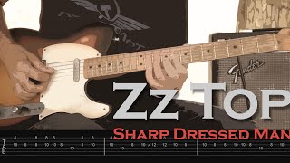 ZZ Top  Sharp Dressed Man guitar notation and tabs [upl. by Seira]