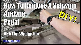 How to Install and Uninstall a Schwinn Airdyne Wedge Pin Pedal Removal [upl. by Jammie]