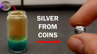 Extracting pure silver from a coin [upl. by Margarethe]