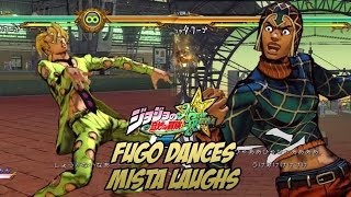 JoJos Bizarre Adventure All Star Battle  Mista Laughs at Fugo Dancing [upl. by Franck288]