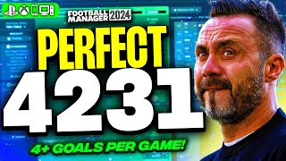 De Zerbis PERFECT 4231 FM24 Tactics  66 Poss  FM24 Best Tactics [upl. by Ainud]