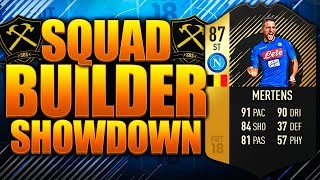 FIFA 18 SQUAD BUILDER SHOWDOWN IF MERTENS 87 FIFA 18 ULTIMATE TEAM [upl. by Mohr]