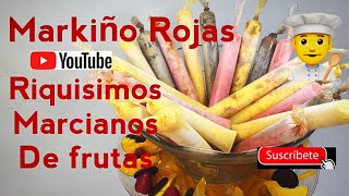 Como hacer MARCIANOS DE FRUTAS Bolis Gourmet paso a paso Markiño Rojas lucuma fresa mango oreo [upl. by Melamed]