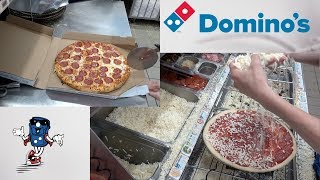 Dominos Pepperoni Pizza HOW ITS MADE [upl. by Aihtekal]