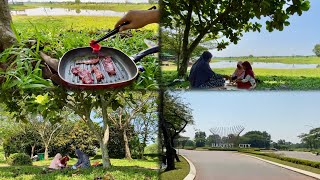 NIKMAT BANGET MASAK DI ALAM TERBUKA  MASAK BBQ DI DANAU FESTIVAL ORIENTAL  KAMPUNG CINA HARVEST [upl. by Lleroj]