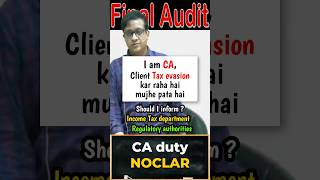 CA duty to report NOCLAR  Siddharth Agarwal Audit [upl. by Noiz]