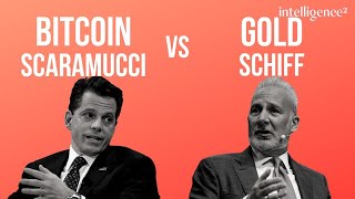 Debate Bitcoin vs Gold with Anthony Scaramucci and Peter Schiff [upl. by Cyprus30]