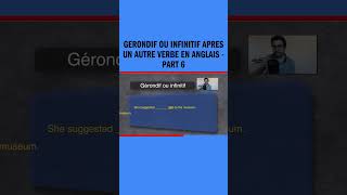 Gérondif ou infinitif après un autre verbe en anglais  Part 6 [upl. by Cut]