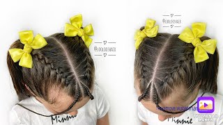 💕🐰Two French Braids Pigtail Hairstyle Cute and Easy Style for Girls🐰💕hairstyles ad video [upl. by Eelsha644]