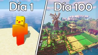 SOBREVIVÍ 100 DÍAS en UNA ISLA en Minecraft Hardcore [upl. by Mila]