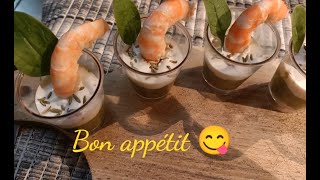 Vérrines Avocat Crevettes recette simple Campingcar [upl. by Eugatnom736]