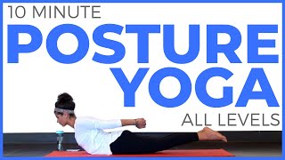 10 minute Yoga for Posture All Levels  Sarah Beth Yoga [upl. by Lerat]