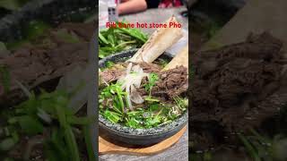 Love the concept of hot stone Pho Keep the broth hot and mouthwatering rib bone [upl. by Eenej]