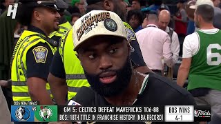 Jaylen Brown joins NBA TV after winning his first NBA title Postgame Interview  2024 NBA Finals [upl. by Pru]