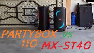 JBL Partybox 110 vs Samsung MXST40B 🛠 Garage Battle  Bluetooth Party Speakers🔌 Plugged In [upl. by Lasyrc469]