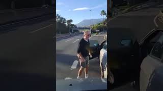 Road Rage in Spain Man KICKS Car in Fury [upl. by Olbap]