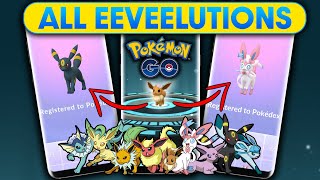 HOW TO GET ALL THE EEVEELUTIONS in POKEMON GO Including Sylveon [upl. by Notlrac]