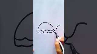 How to Draw Sea Turtle  Draw Easy  Freehand EasytoFollow Drawings shorts [upl. by Ialda]