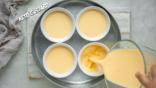 3 Ingredient Keto Custard  Very Easy and Delicious Dessert [upl. by Tema529]