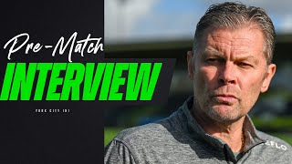 PreMatch Interview  Cotterill ahead of York City at home [upl. by Olympia125]