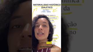 Materialismo Histórico Dialético em 54 segundos📚🚀 enem educação sociologia filosofia [upl. by Edveh]