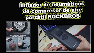 Inflador de neumáticos de compresor de aire portátil ROCKBROS [upl. by Carmencita]