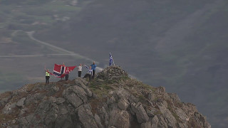 Skuløya Flemsøya Fjørtofta Midøy fjellet Blø  Flying Over Norway [upl. by Atnuahc]