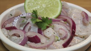 COMO HACER CEVICHE PERUANO RECETA FÁCIL [upl. by Rochell]