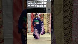 KIMONO DEMONSTRATION japan japanese kimono zukiyama shorts [upl. by Egiaf160]