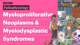 Myeloproliferative Neoplasms amp Myelodysplastic Syndromes Pathophysiology  Sketchy Medical [upl. by Salvidor]