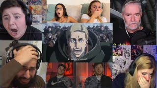 ERWINS LAST SPEECH FOR THE SUICIDE CHARGE ATTACK ON TITAN SEASON 3 EPISODE 16 REACTION MASHUP [upl. by Lyndsie]