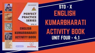 UNIT 4  41  STD X  Jeevandeep English PPS Activity Book Answers [upl. by Kera933]