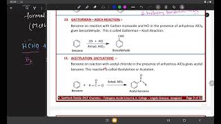 1Gattermann Koch 2 Acetylation reactions [upl. by Cohe]