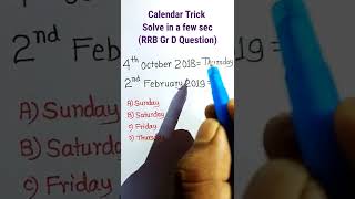 Calendar Trick  Reasoning Classes  Reasoning Questions  Math Trick shorts [upl. by Fernande]