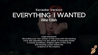 Billie Eilish  everything i wanted Karaoke Version [upl. by Jaffe]