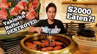 70 All You Can Eat Wagyu Yakiniku BUFFET DESTROYED  90 Minutes AYCE Wagyu Buffet Challenge [upl. by Bander]