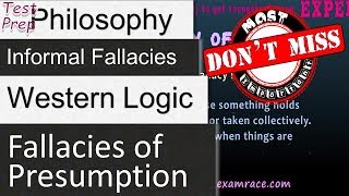 Western Logic Informal FallacyFallacy of Ambiguity amp Fallacy of Presumption Philosophy [upl. by Attebasile]